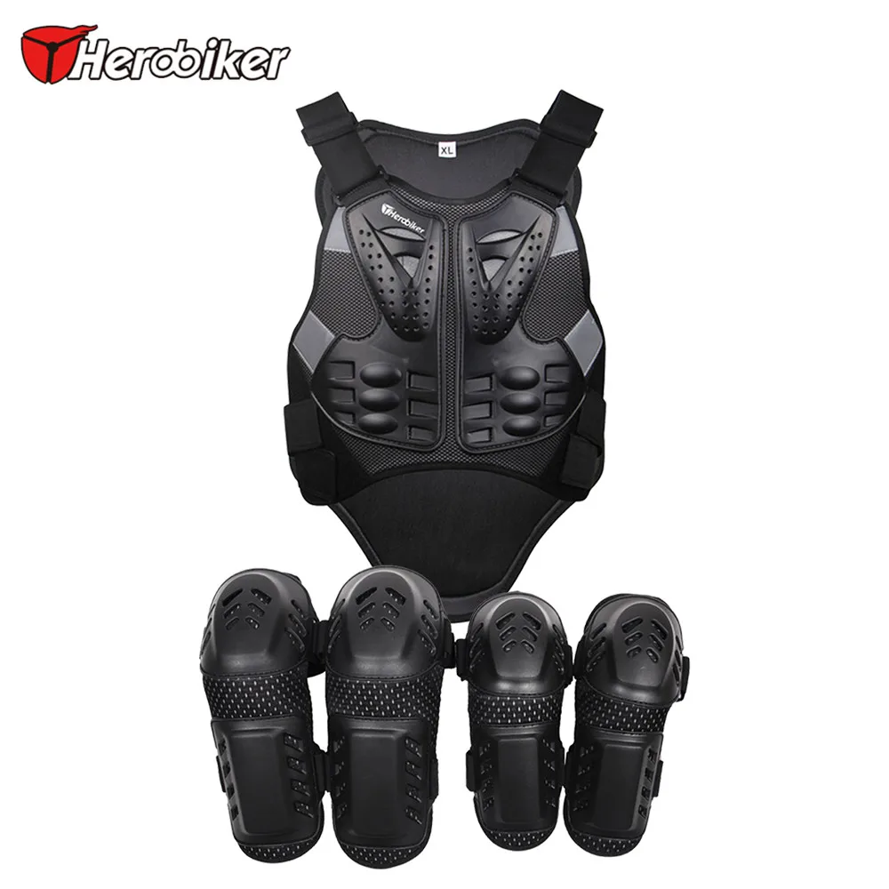 

HEROBIKER Motocross Protector Vest Racing Protective Body Moto Racing Jacket+Moto Protective knee+Motorcycle Elbow