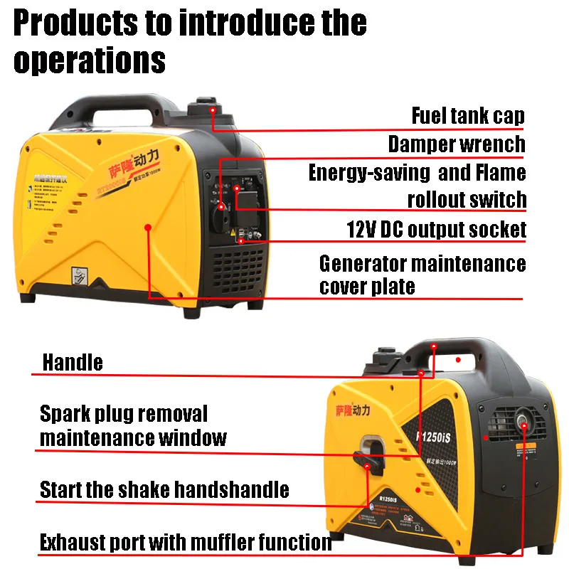 1000W 220V AC New Model Lightest Inverter Generator,Portable generator for Camping,Outdoor generator for Picnic,SL 1000is