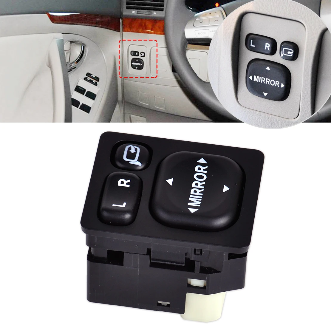 9 Pin Car Outside Plastic Rear View Mirror Power Switch Button Control 84872 52040 84870 0P010