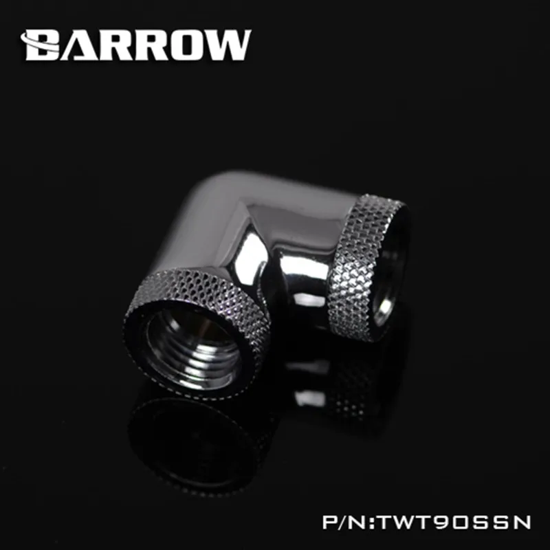 Barrow Black Silver G1/4 ''thread 90 градусов два поворотных адаптера вращающиеся на
