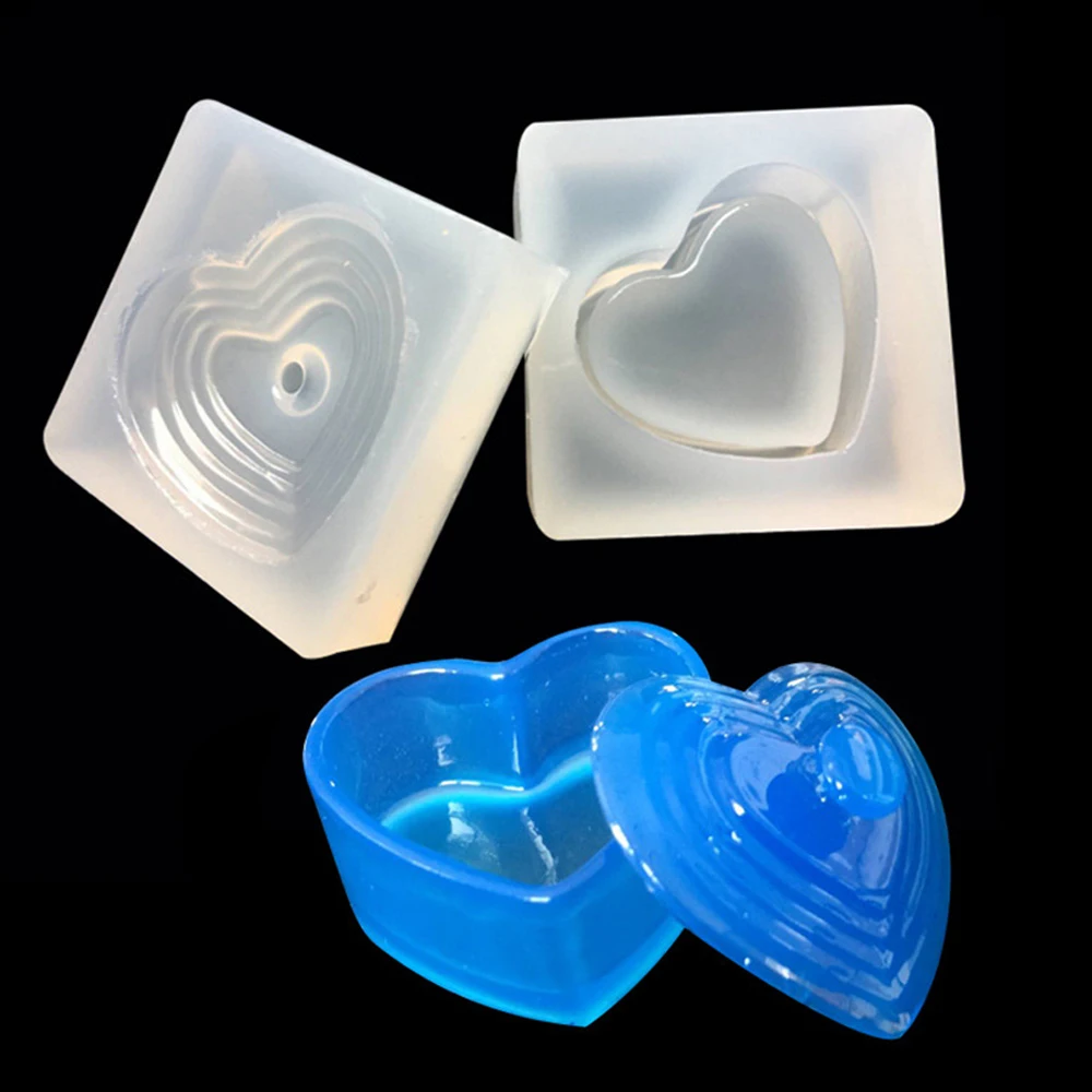 Buy Heart Box Model Beads Casting Crystal Molds Clear