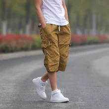 Новые брендовые летние шорты мужские модные тонкие мужские шорты Карго свободные военные повседневные хлопковые мужские шорты мужские бермуды