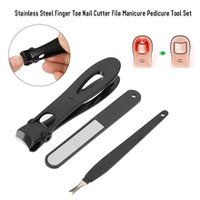 3 в 1 из нержавеющей стали пальчиковые кусачки для ногтей на ногах Маникюр Триммер файл маникюр педикюр профессиональные кусачки для ногтей ног набор инструментов