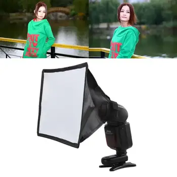 

15*17cm Universal Flash Diffuser Softbox Silver Reflector Mini Professional Photo Diffuser Soft Light Box for Canon Nikon Sony