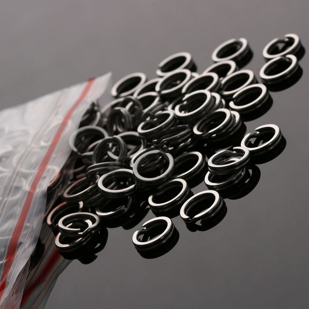 

100pcs Fish Connector Fishing Split Ring Rotation Buckle Stainless Steel Durable High Quality Fishing Splinter Ring Fishing tool