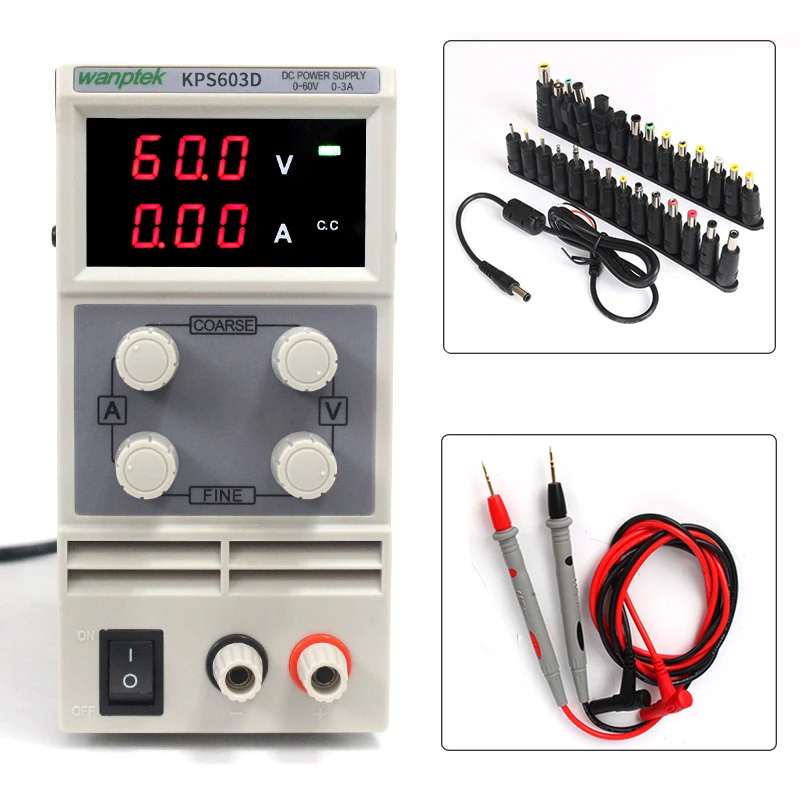 

Mini KPS603D three Digits Variable Digital Regulated DC Switching Power Supply Adjustable Output Voltage Current 60V3A