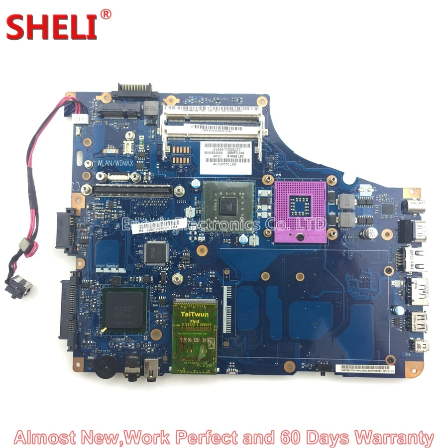 MOUGOL K000078280 материнская плата для ноутбука Toshiba Satellite A350 A355 ktkaa LA-4571P GM45 DDR2 Бесплатная
