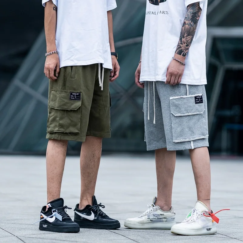 Летние брендовые свободные шорты с карманами и защитой от швов, спортивные и свободные пляжные шорты, плавки