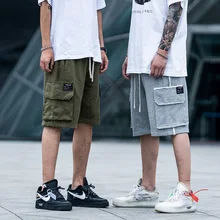 Летние брендовые свободные шорты с карманами и защитой от швов, спортивные и свободные пляжные шорты, плавки