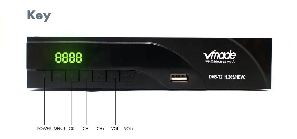  2019 New H265 DVB-T2 Digital Broadcasting Tv Box Dvb T2 Terrestrial Digital Tv Receiver With HDMI S