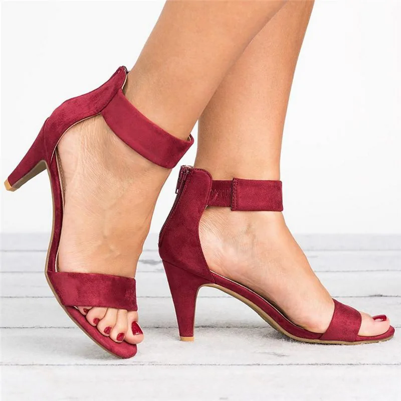 

LOOZYKIT Woman Sandal Shoes For Girls 2019 Women Heel Sandals High Heels Buckle Strap Female Fashion Dress zapatos de mujer