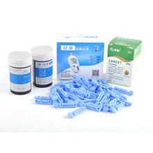 Аксессуары для контроля уровня глюкозы в крови, тест на диабет, аксессуары для контроля за гликурезом, 50 полосок+ 50 игл, уход за здоровьем