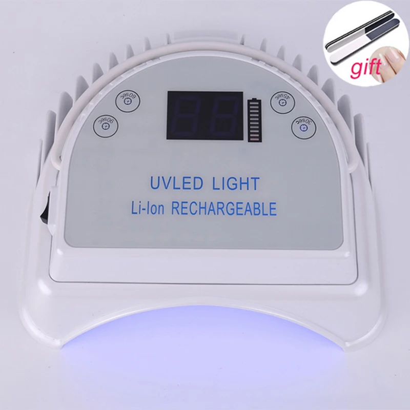 Miglior 64 W 48 W Lampada UV Del Chiodo HA CONDOTTO LA Lampada Per Manicure Wireless Batteria Ricaricabile Del Chiodo Che Cura Essiccatore Per Tutti I Gel smalto Lampada Portatile