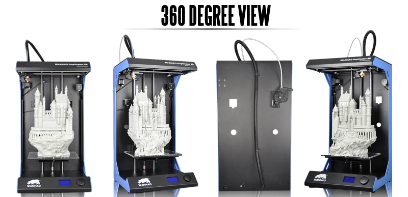 Newsest wanhao D5S Полностью Собранный 3d принтер 3D печать самая большая область 3d принтер комплект с ABS/полилактидные материалы