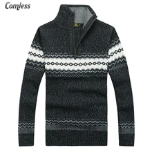 Мужской свитер, новинка зимы, пуловер со снежинками, Мужская Повседневная мода, воротник-стойка, мужское утепленное шерстяное пальто, Мужская одежда, размеры s, XXL