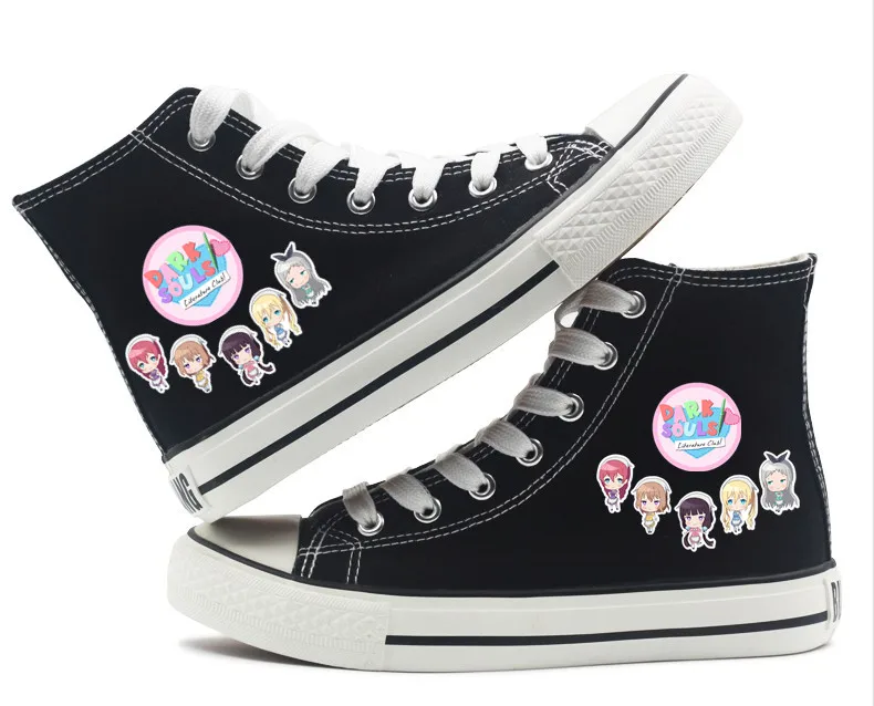 

Unisex Doki Doki Literature Club High top Canvas Flat Sneakers sayori monika pringting Shoes Women men Casual Leisure boots