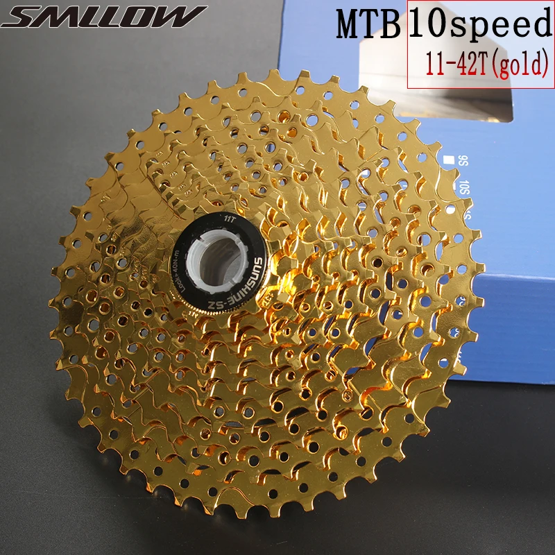 SUNSHINE-SZ 11-42T 10 скоростей кассета 10 s Gold Freewheel MTB горный велосипед стальные золотые звездочки для частей системы