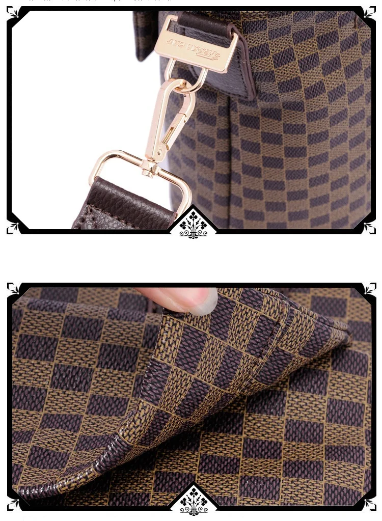 Mens Leather Bag Crossbody Tote Handbag Shoulder Bags Casual Handbags Zipper Brown High Quality13