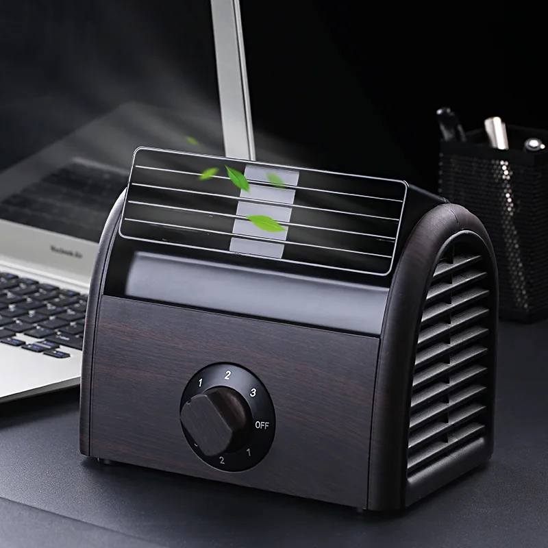 

Mini small appliances fan dormitory air conditioning charging small fan office desktop student bed leafless fan