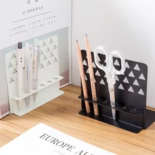 Многофункциональный металлический черный частей(по обеим сторонам) ручка держатель Подставка для канцелярских принадлежностей творческий в виде книжки с подставкой с рисунком 2 шт./компл. школьные канцелярские принадлежности