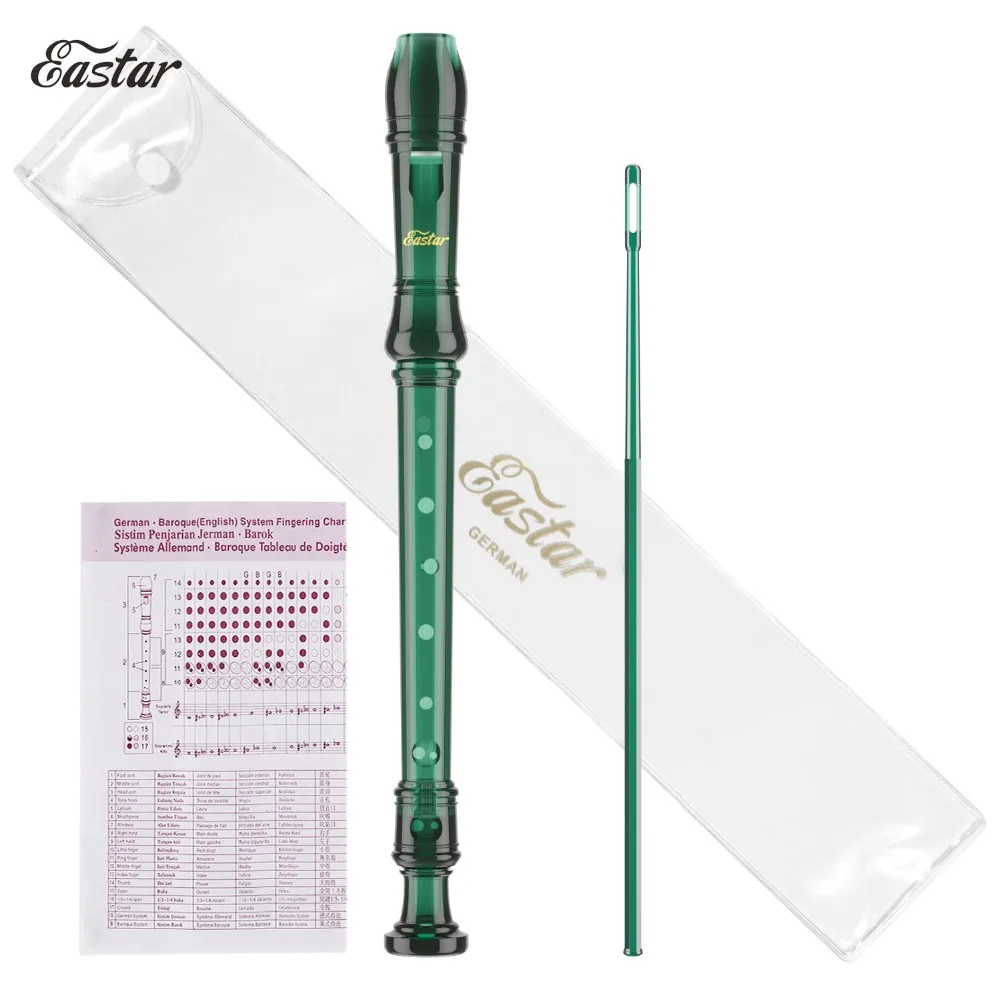 

Eastar ERS-1GG German Soprano Recorder 8 Hole C Key, Green