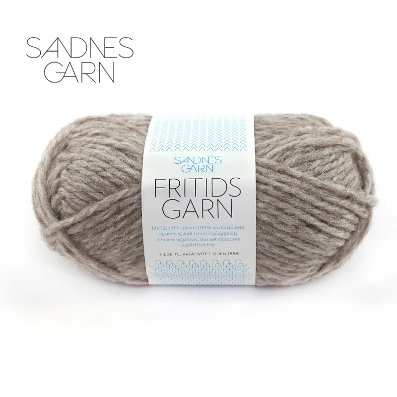 1*50 г шариковая Sandnes Garn Fritids шерстяная пряжа средней толщины ручной вязки