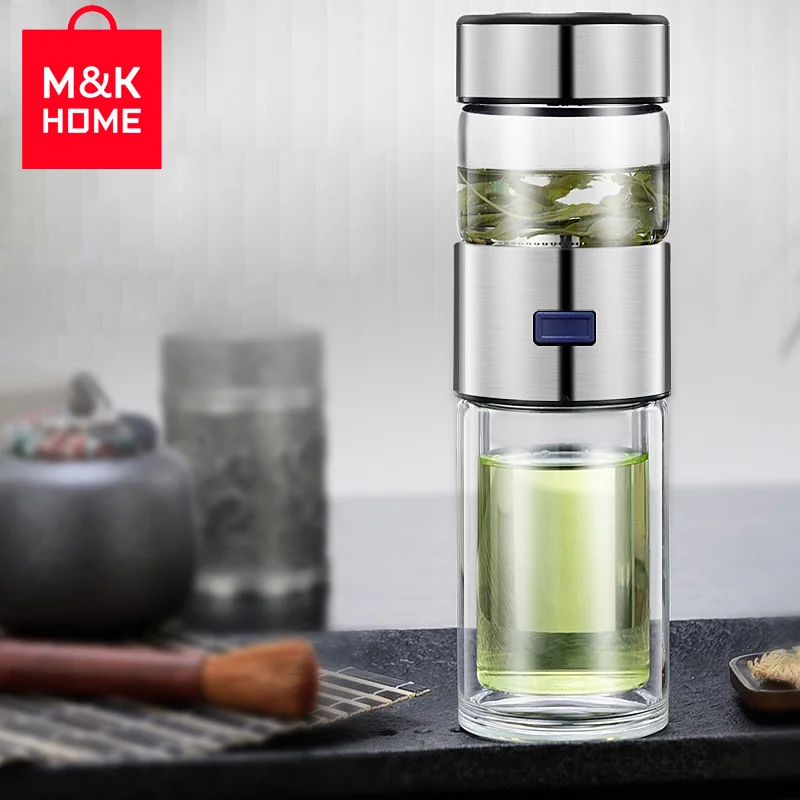 M & K HOME Premium стеклянные бутылки для воды путешествий восхождение Пеший Туризм
