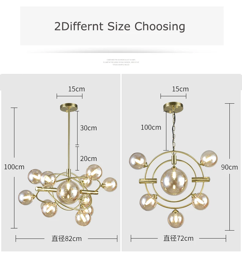 Современный Глобальный стеклянный светильник-люстра, скандинавские стеклянные подвесные светильники с подвесками, светильник для гостиной