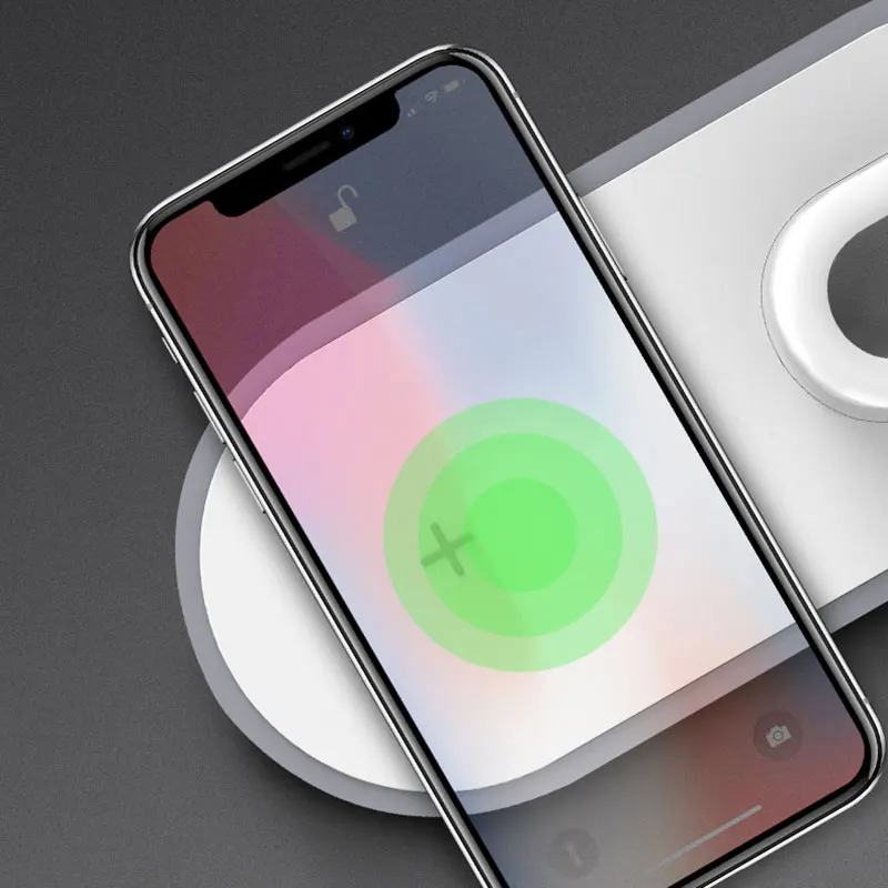 3 In 1 Fast Wireless Charger For iPhone iPhone X XS MAS XR Plus For Apple Watch Airpods Mobile Phone Fast Charge For Samsung