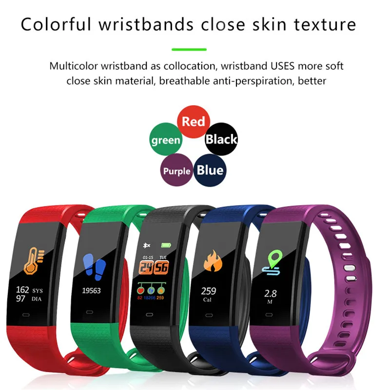 2019 Новый Y5 Smart Сердечного ритма трекер Фитнес Smartband Водонепроницаемый Смарт