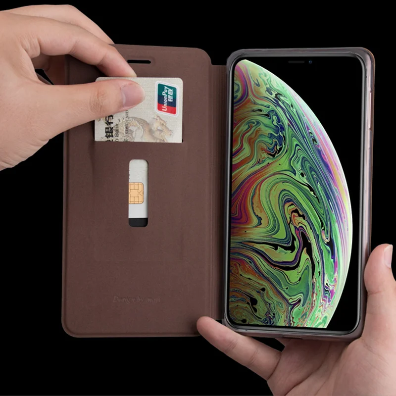 Beste Originele Mofi voor iPhone XR Case Stand Flip Cover voor iPhone XS Funda PU Leather Case voor iPhone XS Max cover Telefoon Tas Gevallen