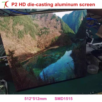

Normal smaller pixels P2 indoor 512*512mm 32scan die-casting aluminum cabinet for hd real led display,1600cd