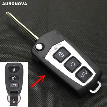 

AURONOVA New Upgrade Folding Key Shell for Kia Cerato Sportage Forte 3+1 Back Buttons Remote Car Key Case DIY