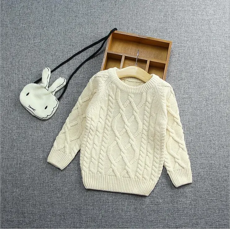 Свитера для девочек детский зимний свитер г. свитер для маленьких девочек однотонный Зимний пуловер вязаный свитер для маленьких девочек от 18 месяцев до 4 лет