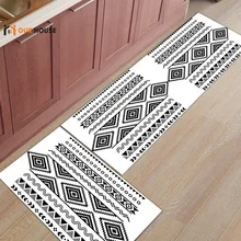 Ourhouse черно-белые геометрические коврики с узором для входной дороги грязь мусор Траппер для ванной Душ Ванна аксессуары наборы напольных принадлежностей