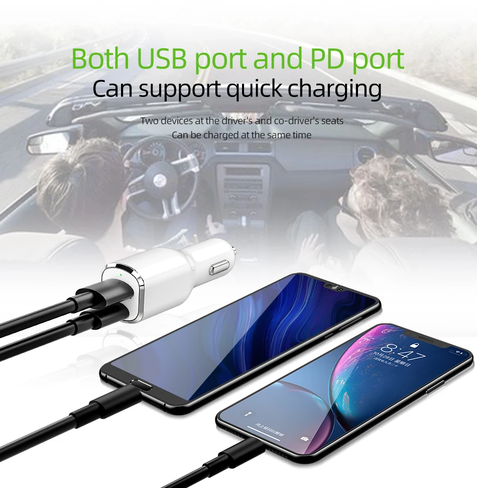 IHaitun 30 Вт usb type C PD автомобильное зарядное устройство для samsung S10 Quick Charge 4,0 3,0 QC3.0 QC4.0 быстрое huawei SCP QC зарядное устройство для мобильного телефона