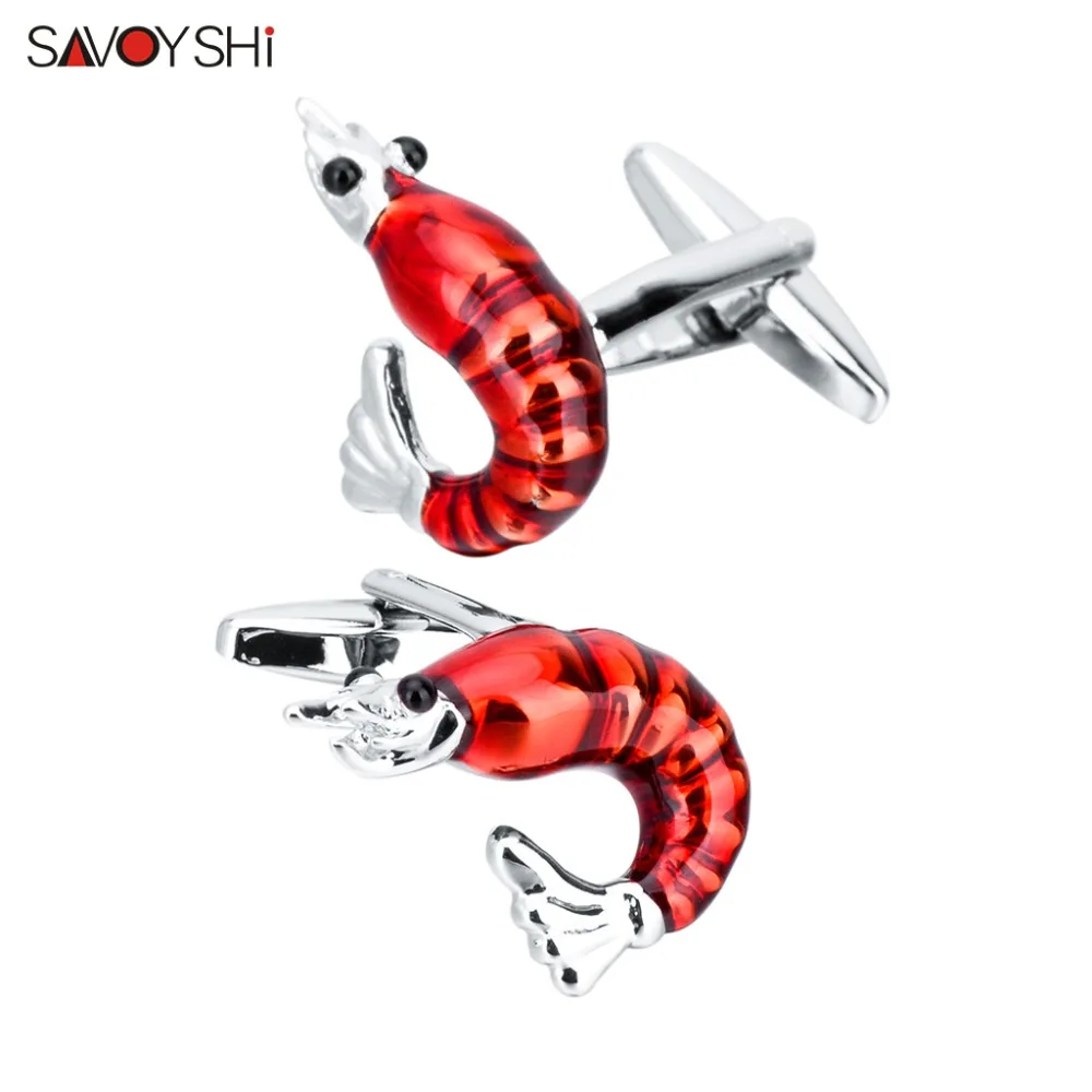 

SAVOYSHI Personalized Shirt Cufflinks for Mens Gifts Cuff bottons High Quality Novelty Lobster Model Cuff Links Brand Jewelry