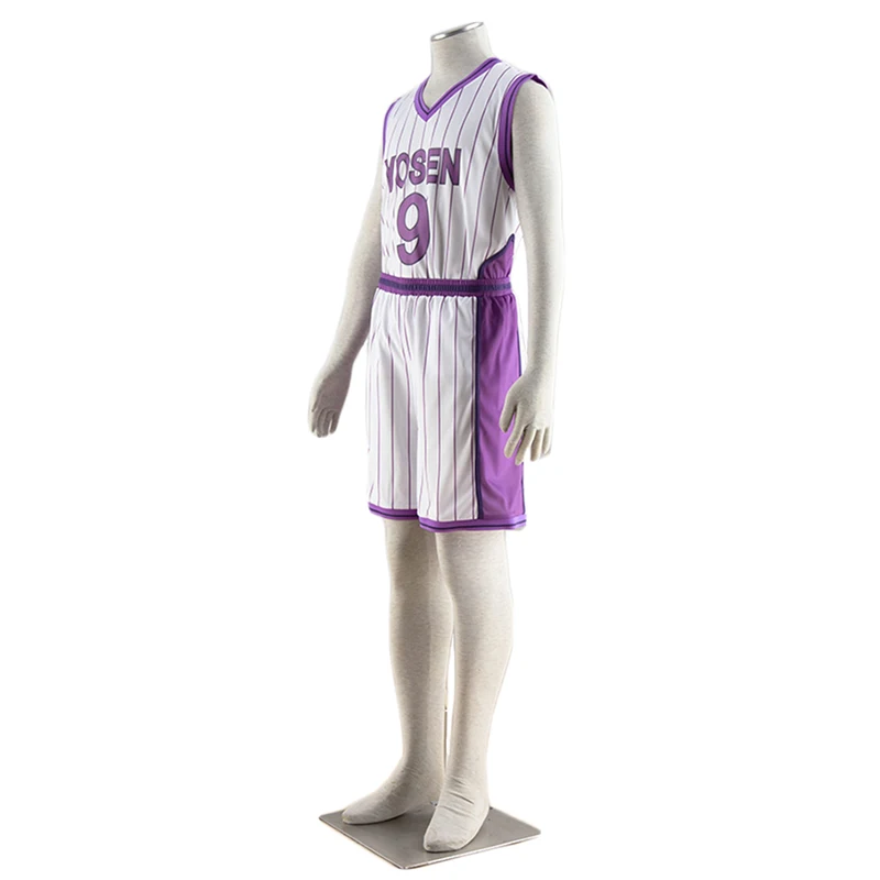 Баскетбольная форма Murasakibara Atsushi белый с фиолетовым No.9 Kuroko no Basuke 2 карнавальный
