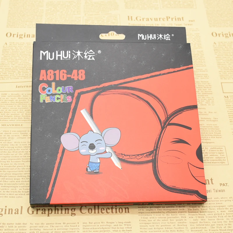 

Boxed painting graffiti oil colored pencil 48 color pencil student painting use 1pcs