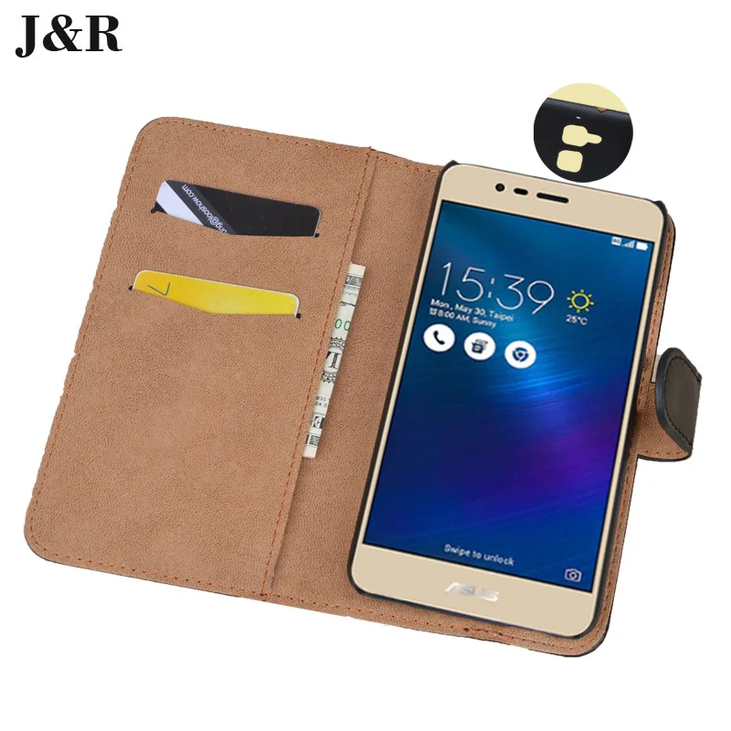 Leather Case For Asus ZC520TL-4G021RU Zenfone 3 Max (90AX0086-M00310) Wallet Stand Cover ZC520TL Mobile Phone Bag&amp |