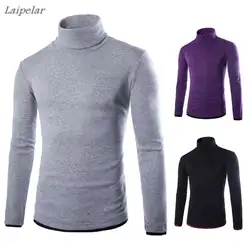 Laipelar 2018 новый мужской модный бутик соединения Тонкий Досуг Водолазка Вязание свитер/мужской облегающий Повседневный свитер пуловеры
