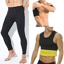 Корректирующее белье для тела жилет брюки рукава руки для мужчин для похудения тренажер для талии корсет Корректирующее белье пот шорты для сауны потеря веса руки теплые