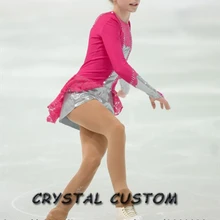 На заказ платье для фигурного катания Изящные новые Брендовые женские платья для катания на коньках для соревнований DR3877