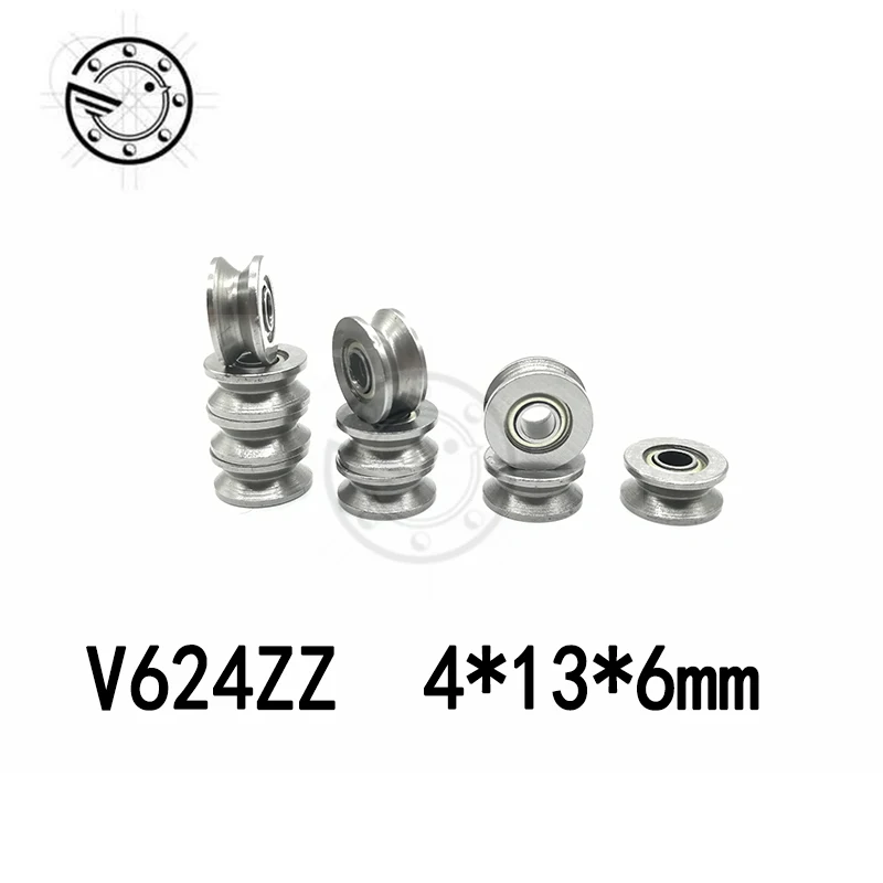 20pcs 624VV V V624ZZ Groove Sealed Ball Bearings V Groove 4 X 13 X 6mm