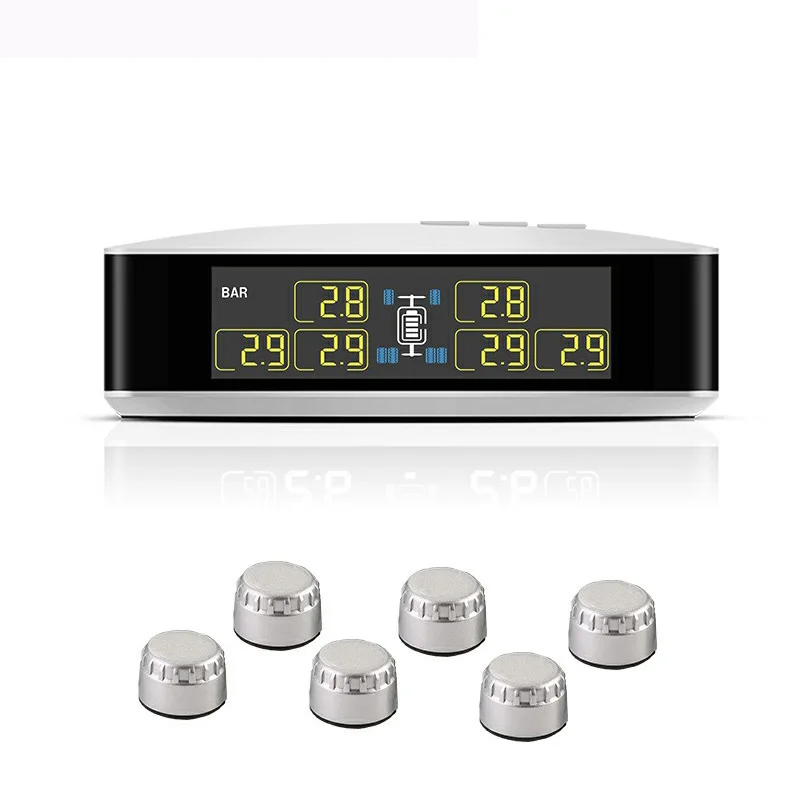 

TPMS U8T Business Car Truck Wireless Tire Pressure Monitoring System LCD Display Auto Security Alarm Systems 6 External Sensors