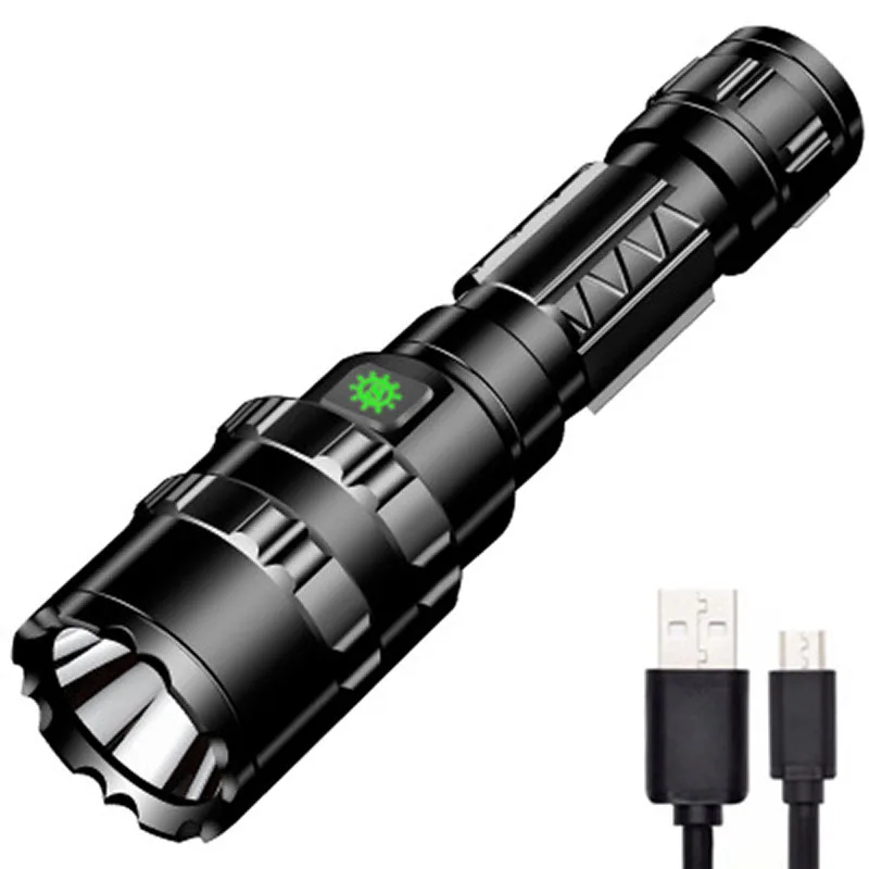 

LED Tactical Flashlight, Rechargeable Waterproof Super Bright Hunting Torch 1000 LM with 5 Modes, Scout, USB Charge for Outdoor