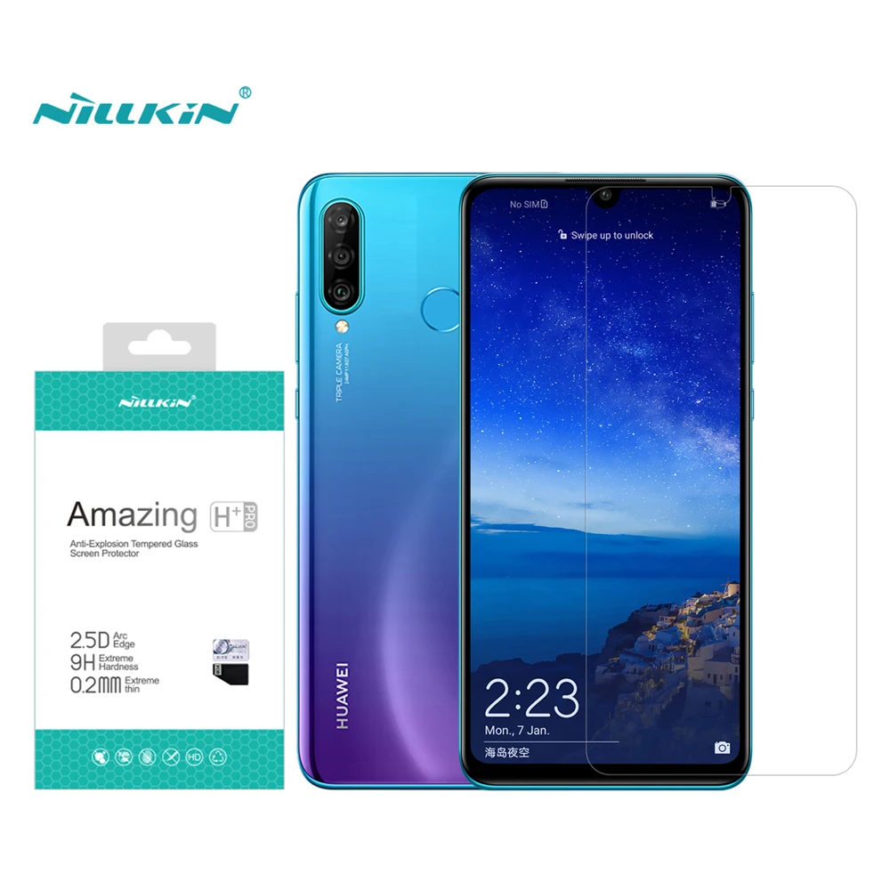 Закаленное стекло для Huawei P30 Lite Nova 4E защита экрана Nillkin Amazing H + Pro 0 2 мм 2.5D | Мобильные