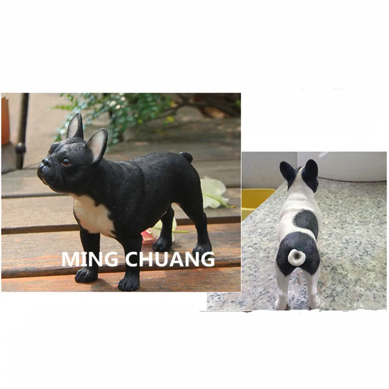 Cute-Simulation-Puppy-Statue-Medium-sized-FRENCH-BULLDOG-Care-for-dogs-Bust-Resin-Action-Figure-Collectible (4)