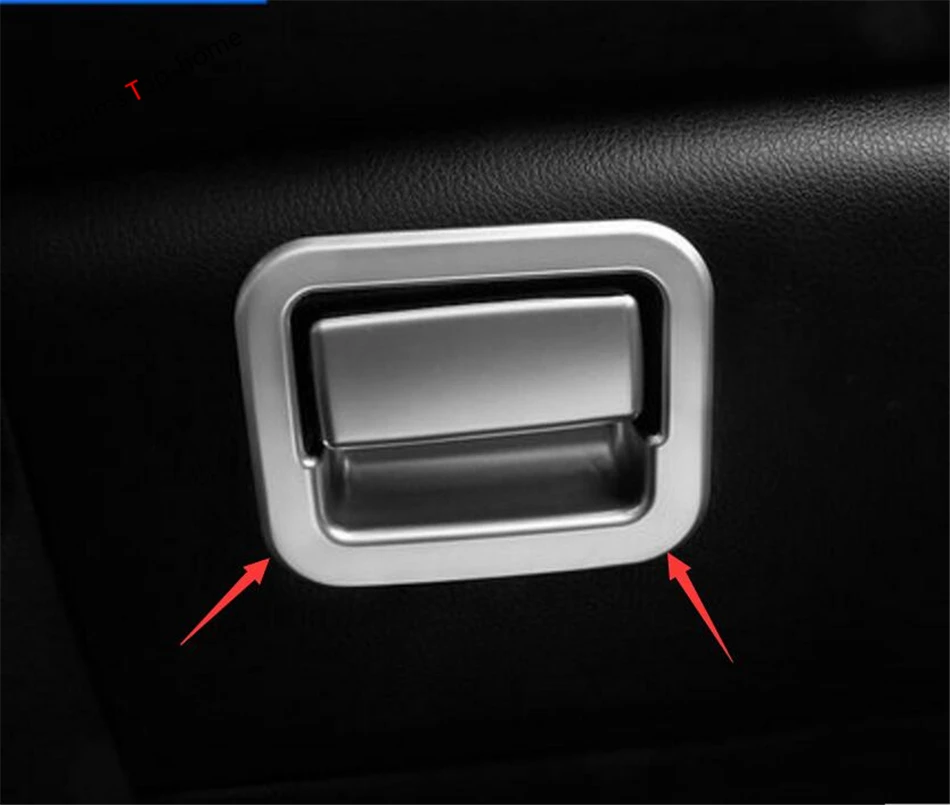 

High Quality ! For TOYOTA RAV4 RAV 4 2016 2017 ABS Interior The co-pilot Glove Box Switch Decoration Cover Trim 2 Pcs