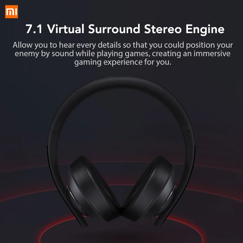  Xiaomi Gaming Headset 7.1 Surround Sound Grephene LED Headphone With Double Mic Noise Reduction Hea